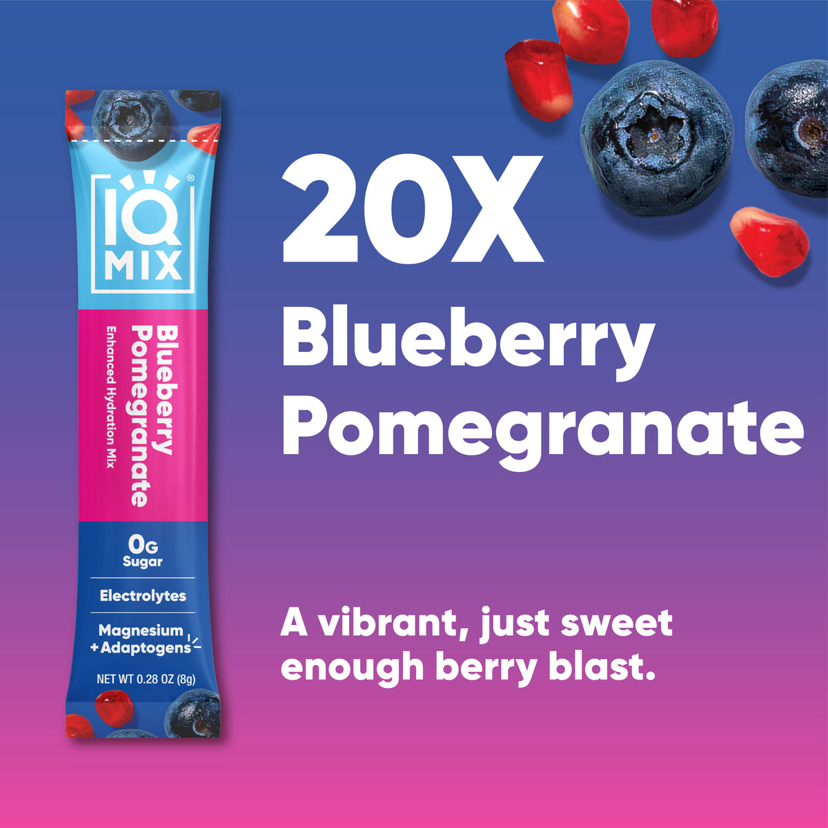 IQMIX Blueberry Pomegranate 20 sticks — nutrition facts