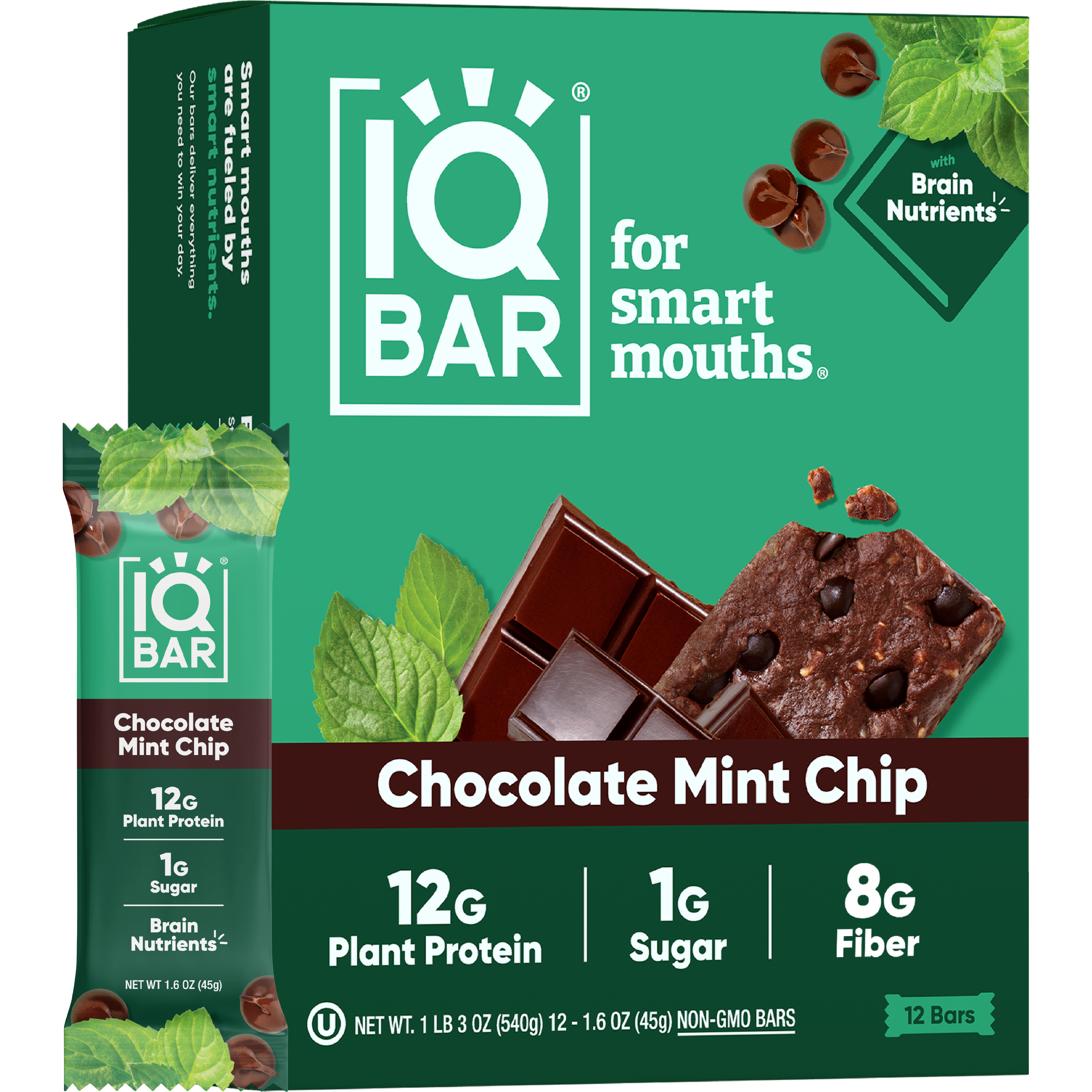 Chocolate Mint Chip | Vegan Keto Protein Bar