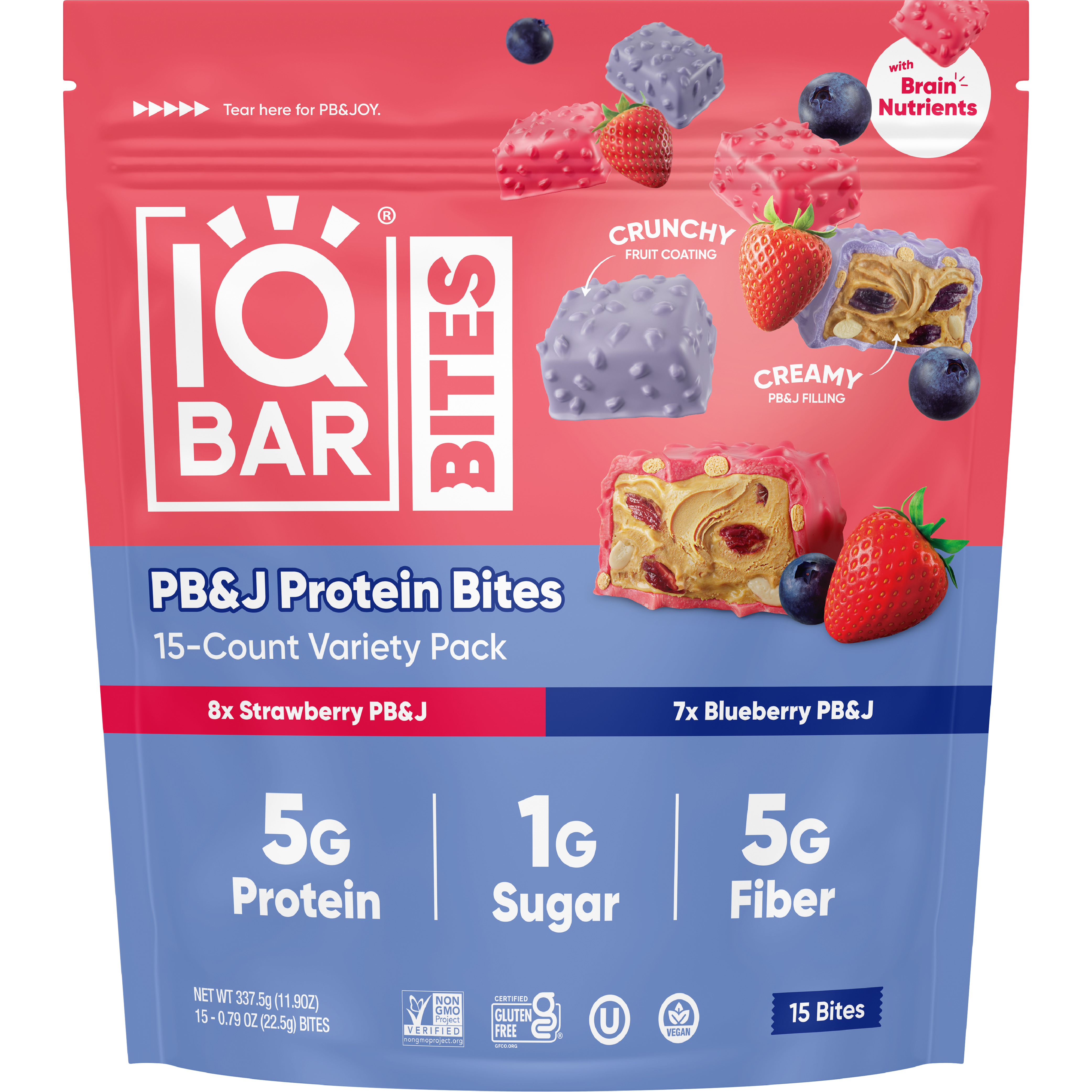 IQBAR Bites PB&J Variety Pack