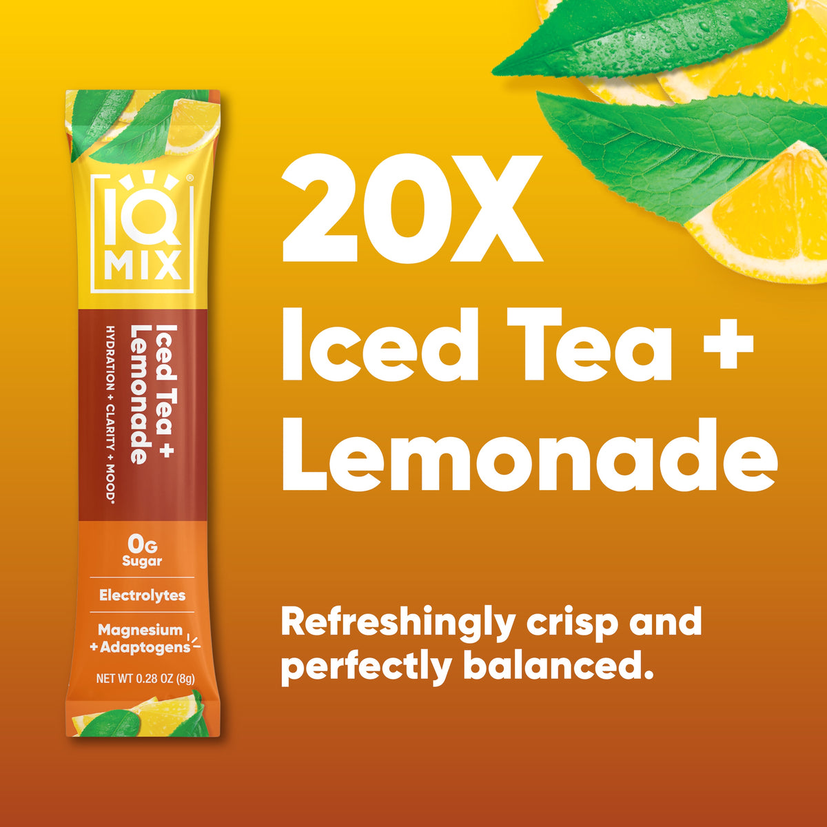 IQMIX Iced Tea and Lemonade 20 sticks — nutrition facts