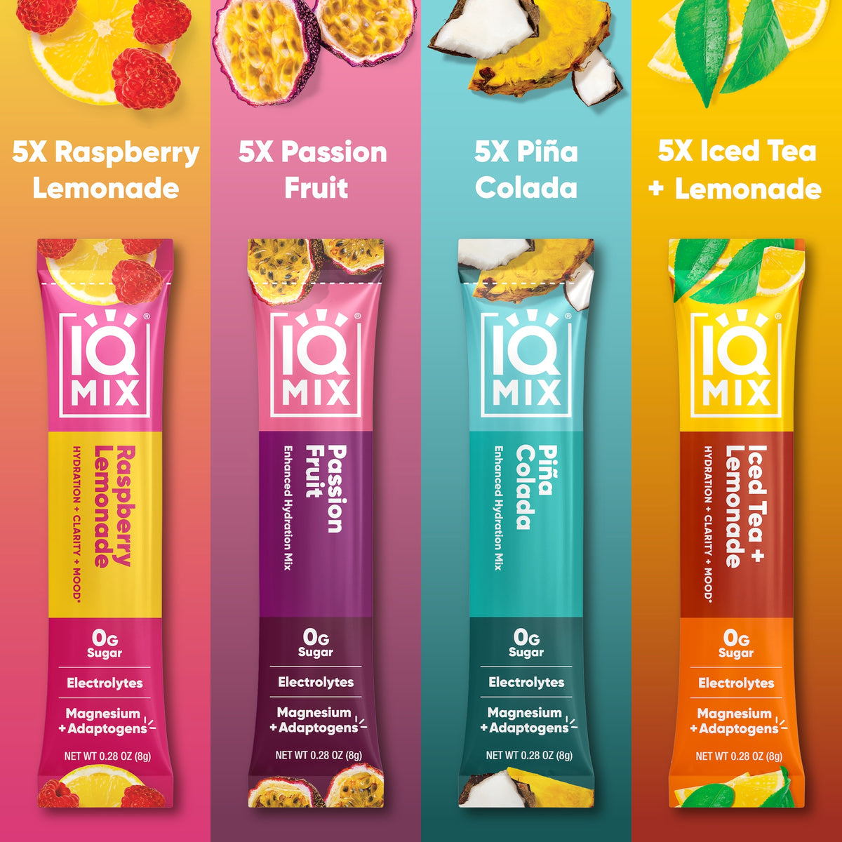 IQMIX Vacation Variety 20 sticks — all four flavors