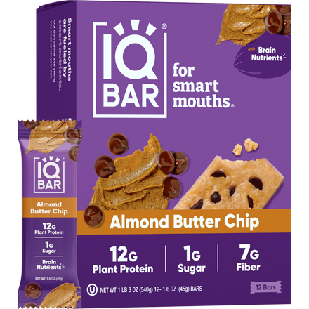 IQBAR Almond Butter Chip protein bar