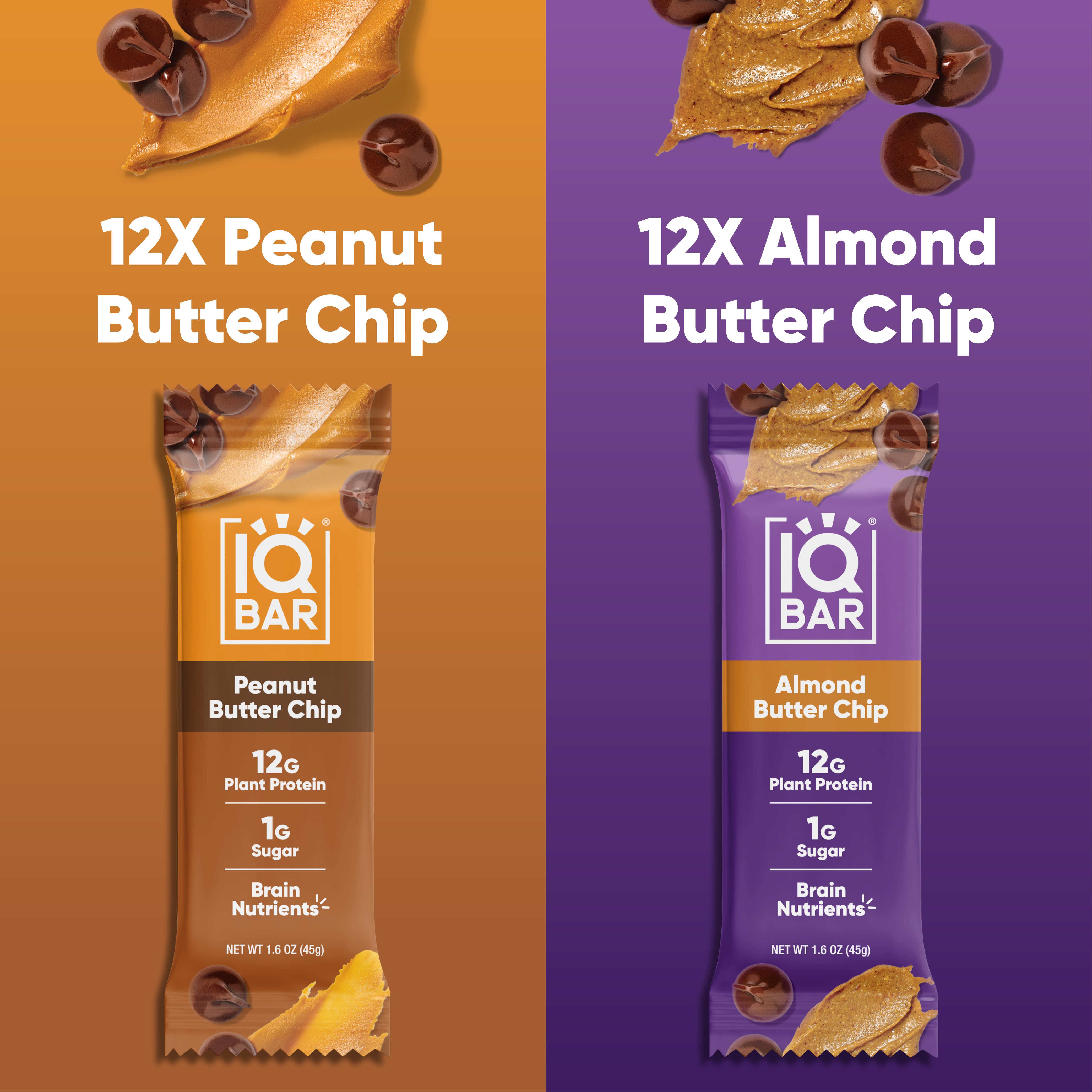 Almond Butter Chip & Peanut Butter Chip (24 Bars)