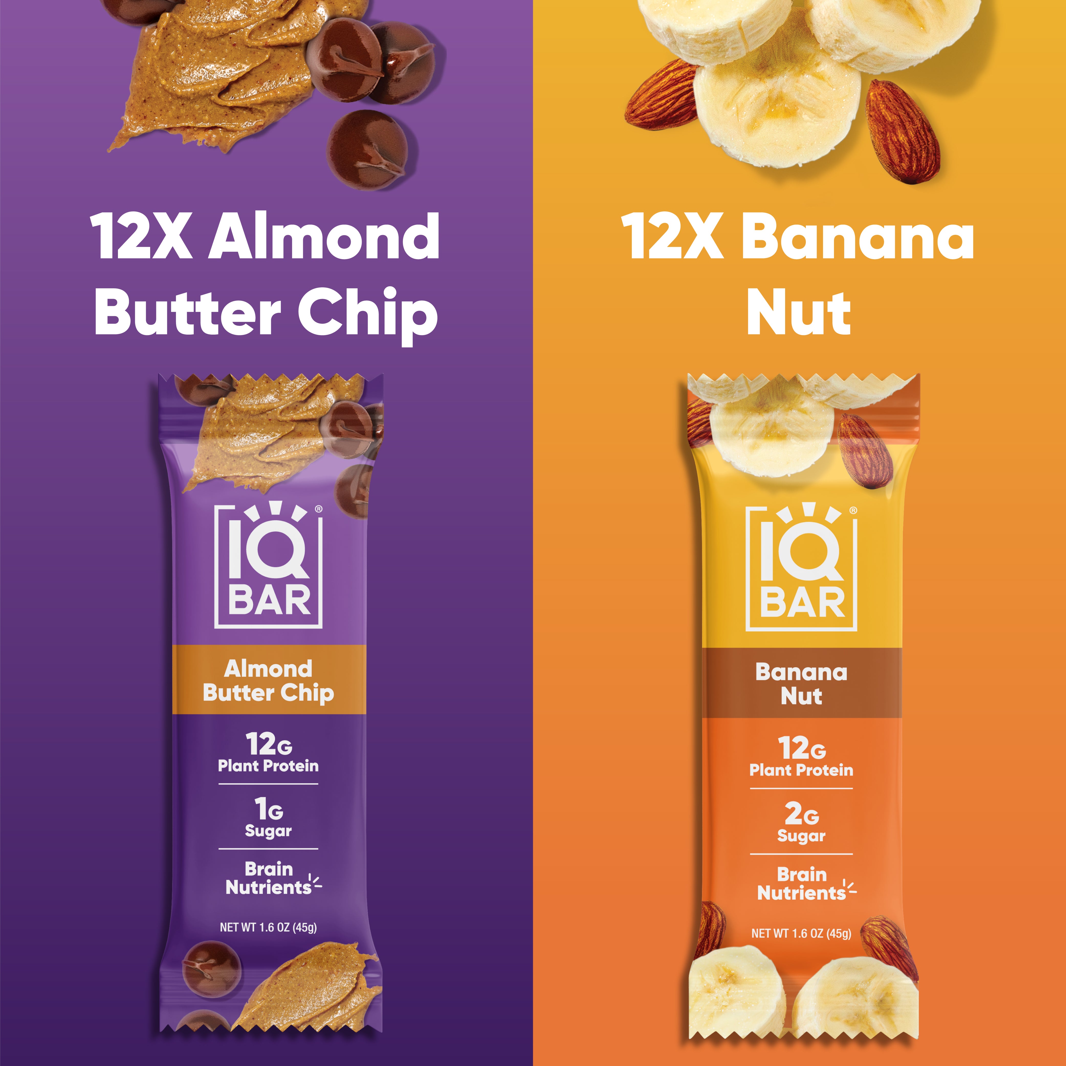 Almond Butter Chip & Banana Nut (24 Bars)