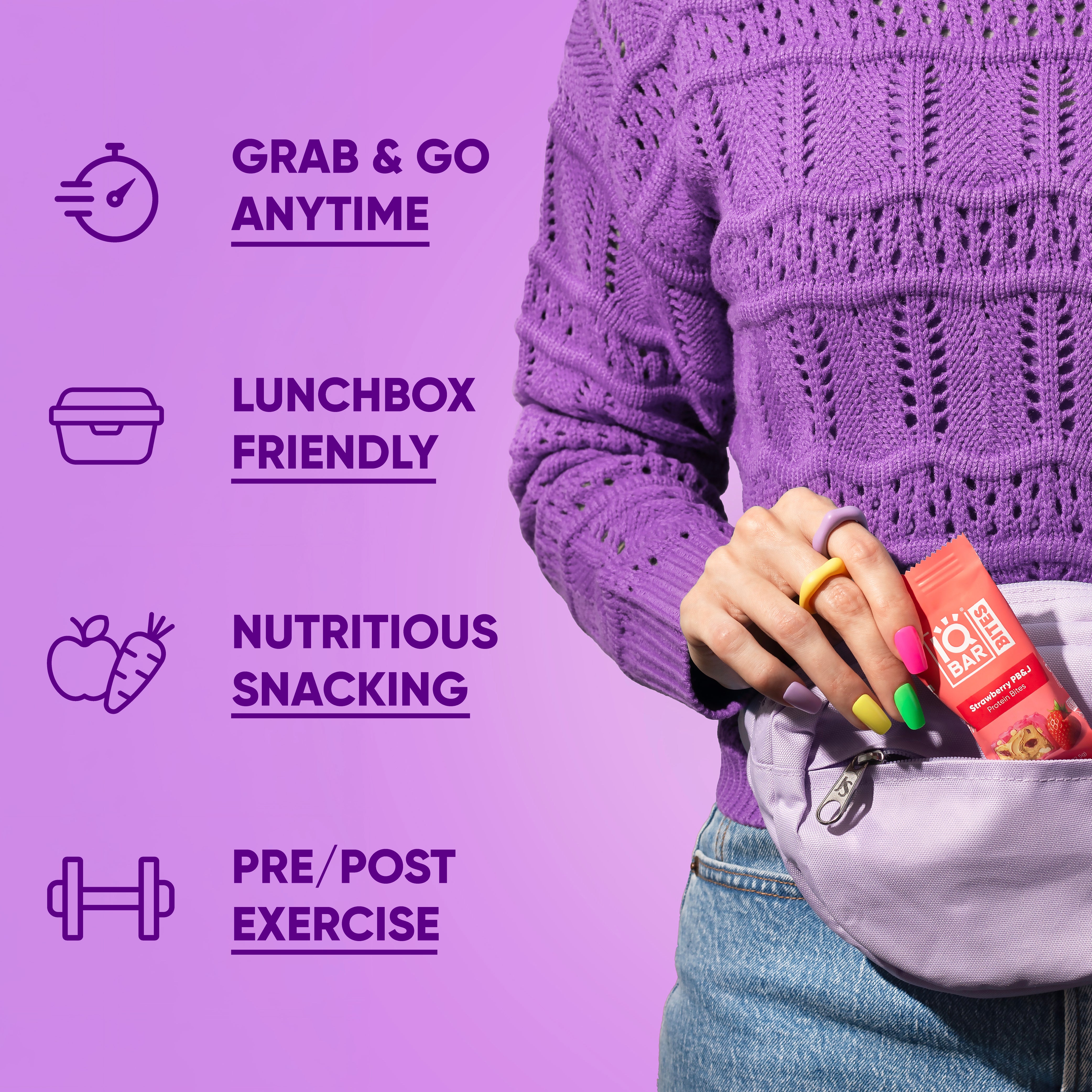 IQBAR Bites PB&J Variety Pack