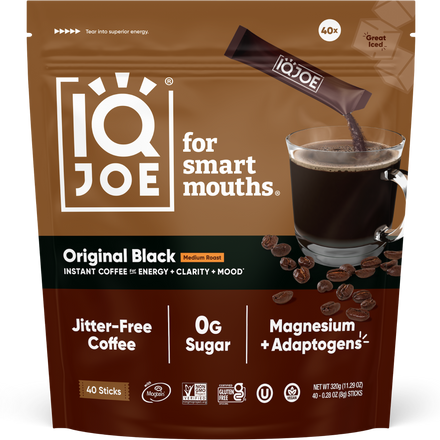 IQJOE Original Black lion's mane mushroom instant coffee — 40 sticks