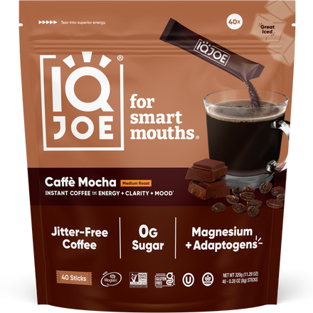 IQJOE Caffè Mocha lion's mane mushroom instant coffee — 40 sticks
