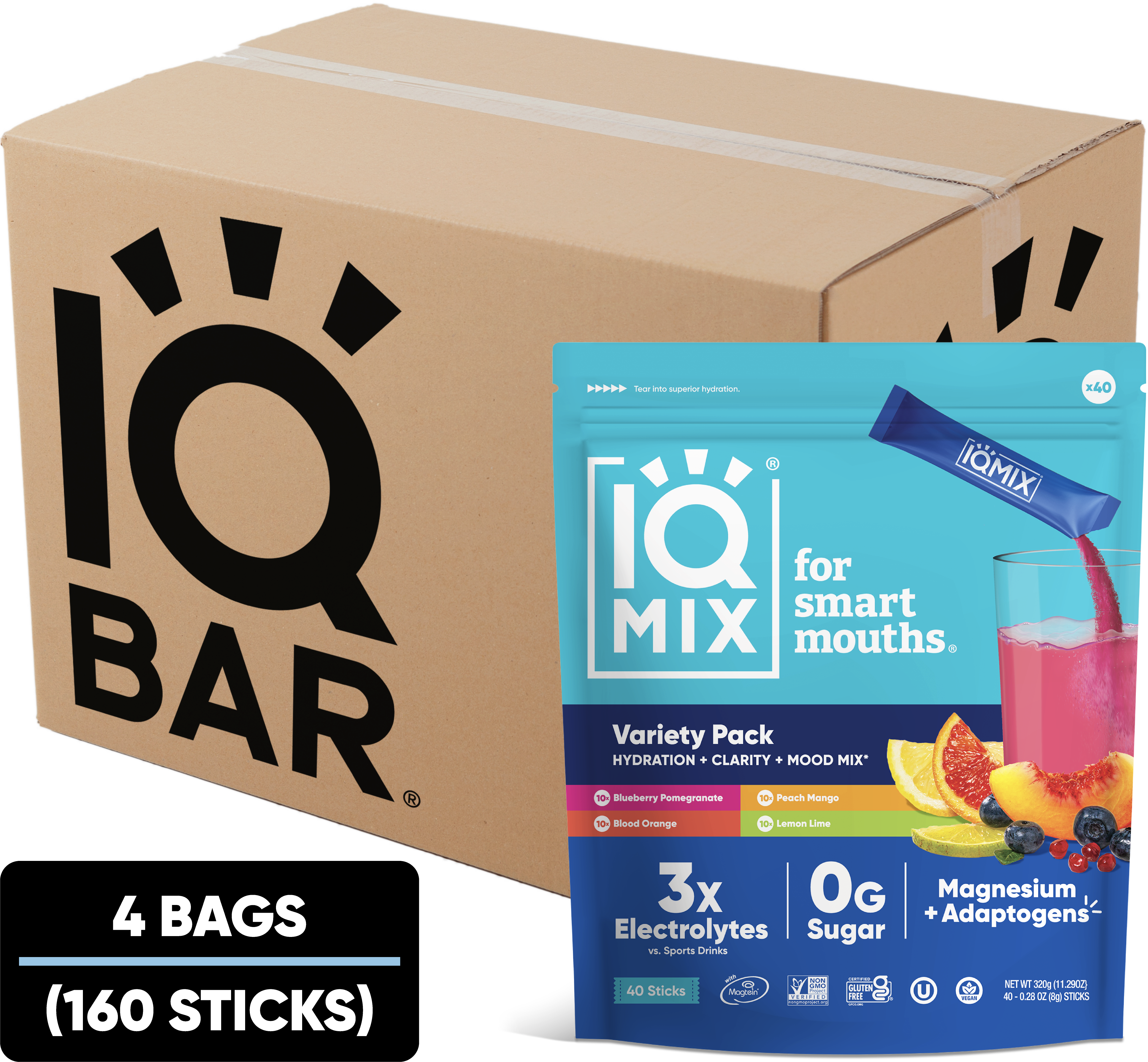 Estuche de paquete variado IQMIX (160 barras) 