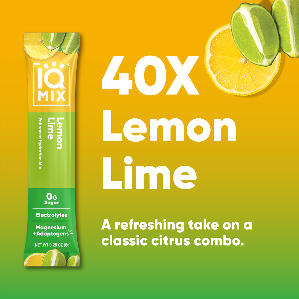 IQMIX Lemon Lime 40 sticks — nutrition facts