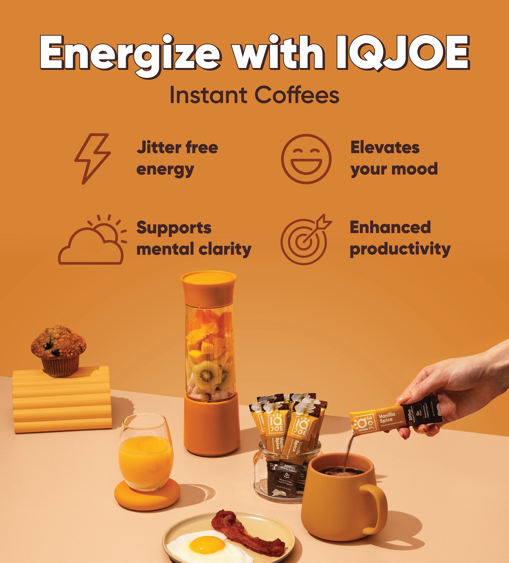 IQJOE® Adaptogen Coffee, Lion's Mane Mushroom & Magnesium L-Threonate