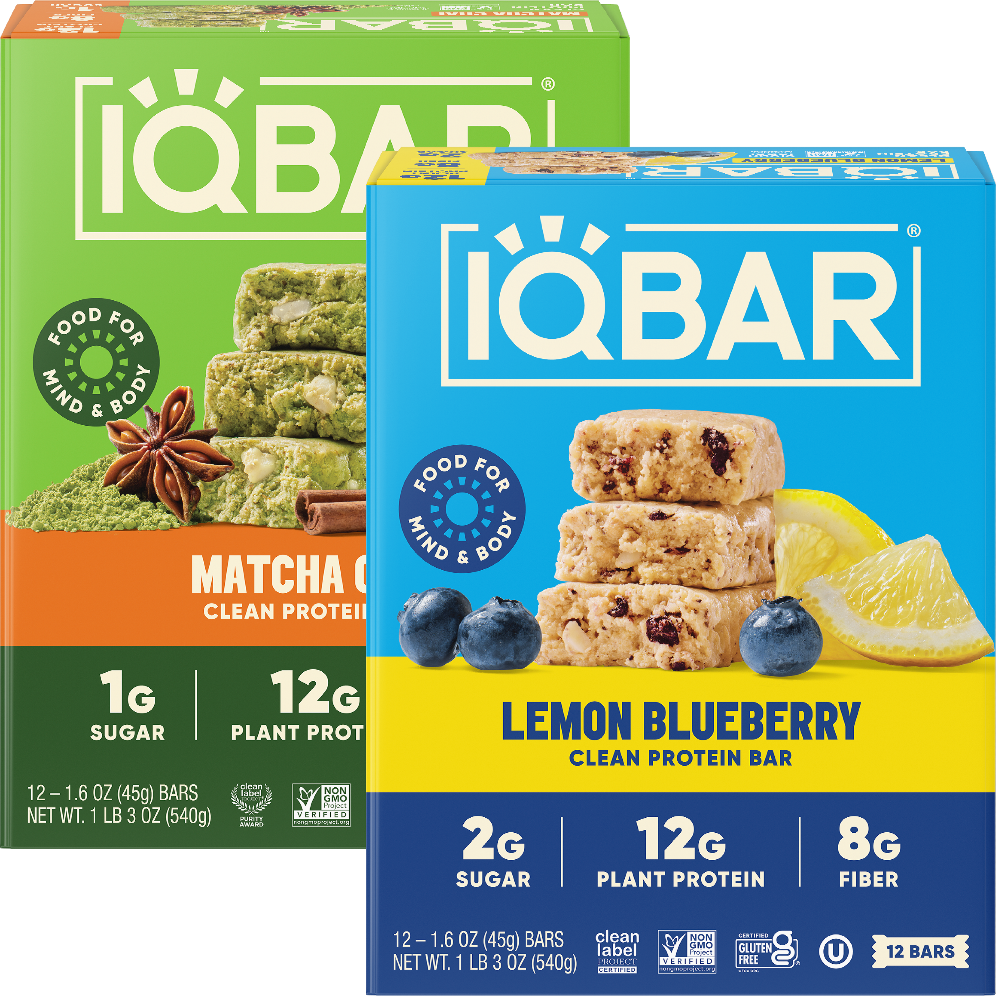 Lemon Blueberry & Matcha Chai (24 Bars)