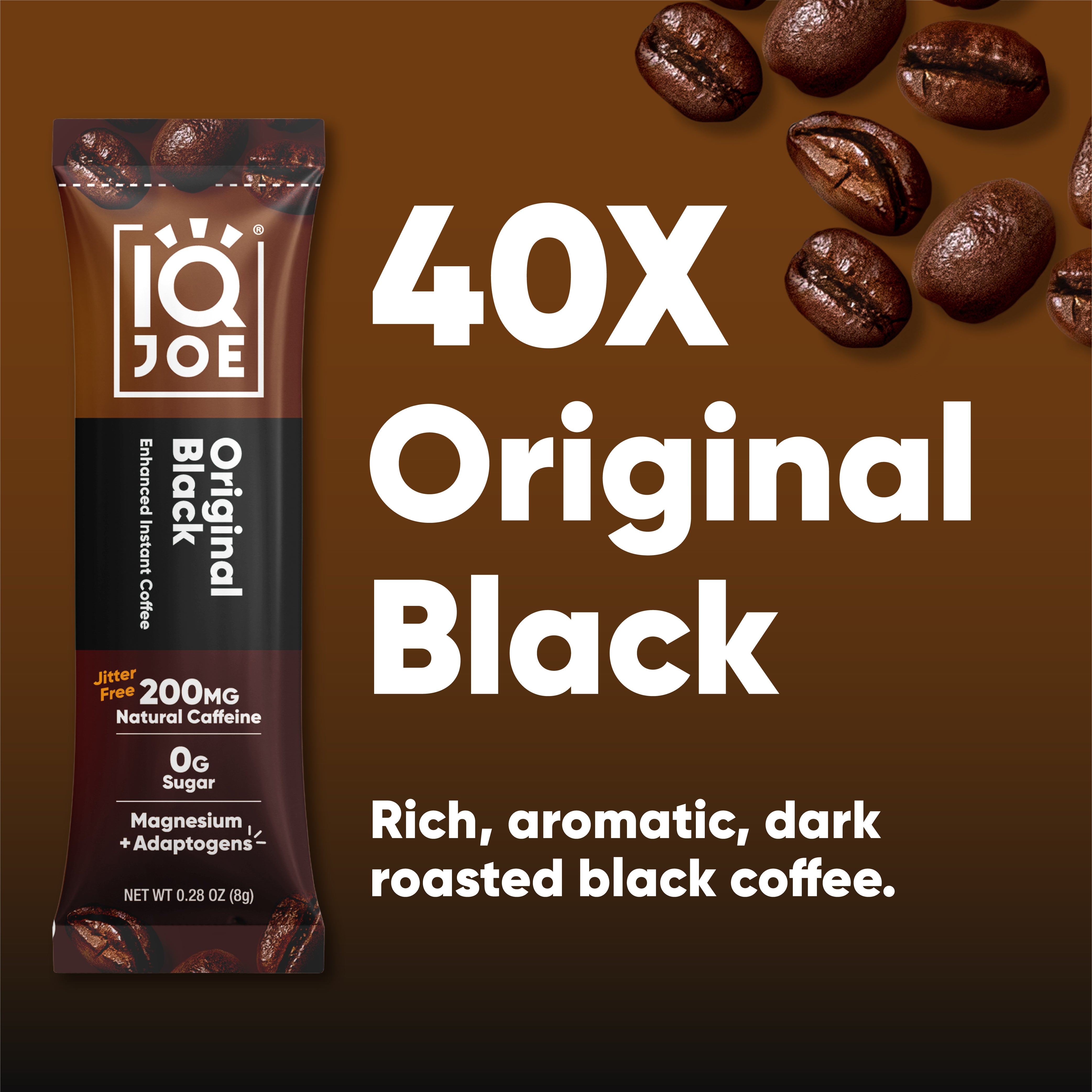 IQJOE Original Black Lions mane mushroom instant coffee