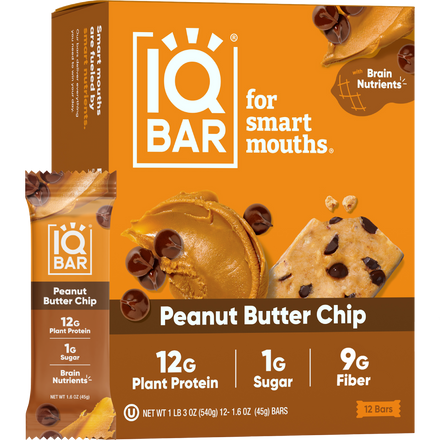 IQBAR Peanut Butter Chip protein bar