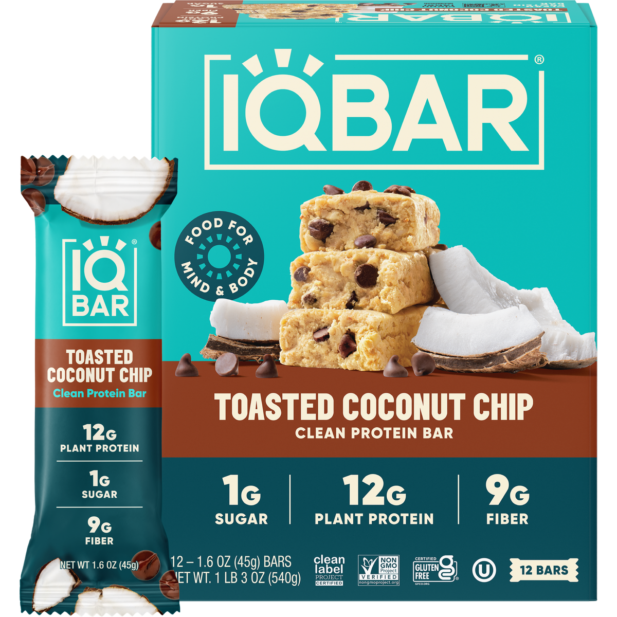 Chip de coco tostado (12 barras)